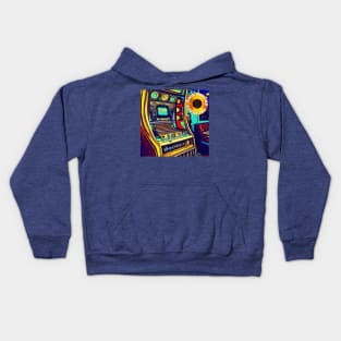 Rock Around the Clock Jukebox in a Cafe Kids Hoodie